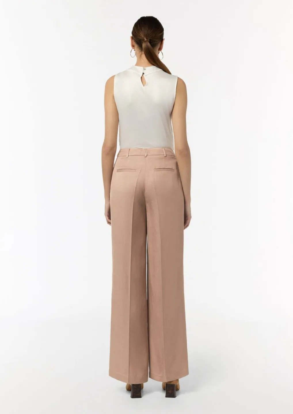 Wide-Leg-Hose aus Leinenmix-Comma Hot