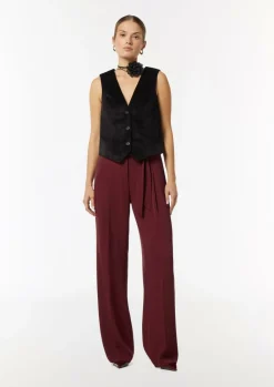 Wide-Leg-Hose mit Bindegürtel-Comma New