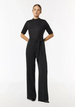 Wide-Leg-Hose mit Bindegürtel-Comma Best