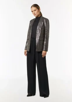 Wide-Leg-Hose mit Bindegürtel-Comma Best