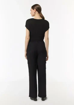 Wide-Leg-Hose mit Cargotaschen-Comma Discount