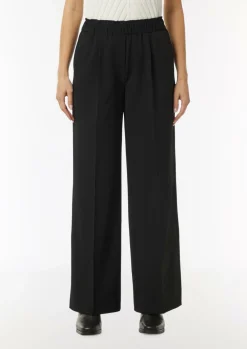 Wide-Leg-Hose mit gerafftem Bund-Comma Hot