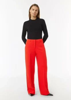 Wide Leg Hose mit Hakenverschluss und Eingrifftaschen-Comma Discount