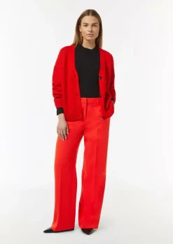 Wide Leg Hose mit Hakenverschluss und Eingrifftaschen-Comma Discount