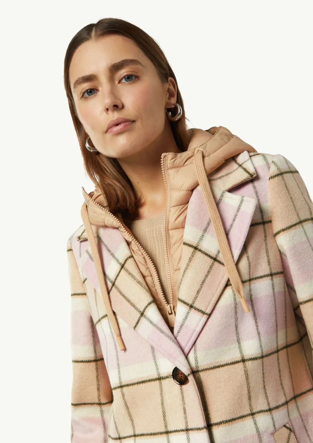 Wollmantel mit herausnehmbaren Steppeinsatz-Comma Fashion