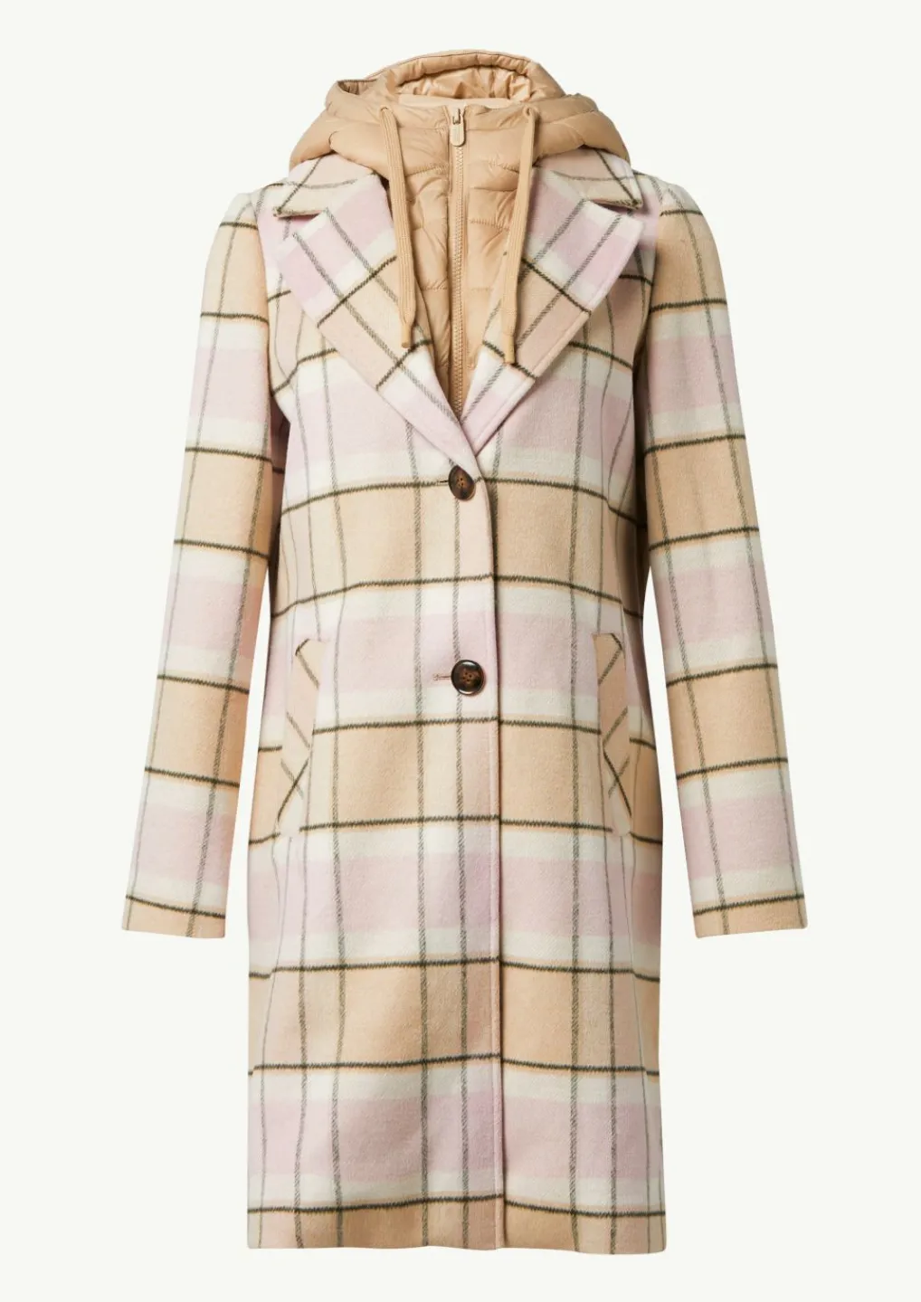 Wollmantel mit herausnehmbaren Steppeinsatz-Comma Fashion