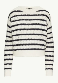 Zopfstrickpullover aus Wollmix-Comma Best