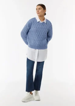 Zopfstrickpullover aus Wollmix-Comma Sale